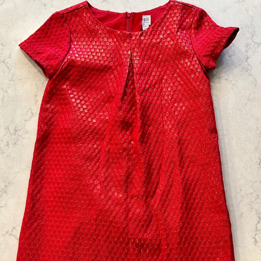 Red Gold Dress Girls Gap Large size 12 Christmas Holiday